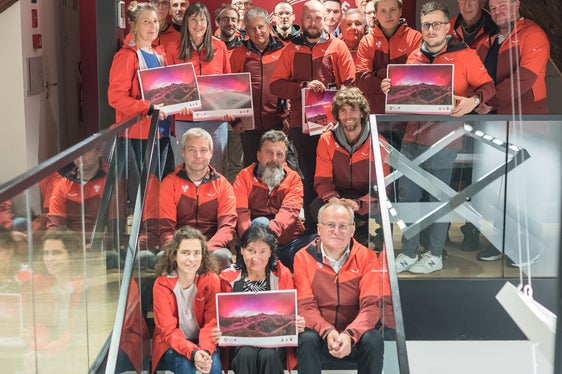 Molto apprezzata dai fotografi-vincitori è la cerimonia di premiazione nell'ambito della presentazione annuale (nella foto: l’evento del 15 ottobre 2024) del calendario dell'Euregio per l'anno successivo. (Foto: USP/Patrizia Corriero)