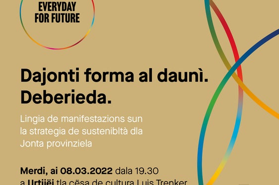 Ai 8 de merz scumëncia l tour per svilupé la strategia per n svilup sustenibl dla Jonta provinziela te Südtirol, che tol ite plu manifestazions. (Foto: OSP)