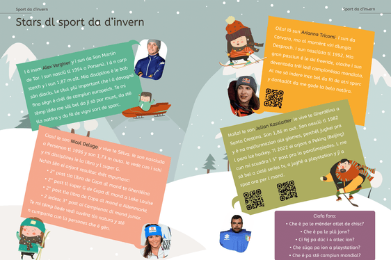 Das Arbeitsheft Wintersport ist Teil der didaktischen Sammlung Laurun deboriada. (Foto: LPA/Landesdirektion ladinische Kindergärten und Schule)