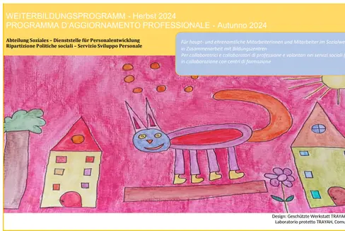 Das Weiterbildungsprogramm der Dienststelle für Personalentwicklung der Abteilung Soziales erscheint alljährlich im Herbst und im Frühjahr. (Grafik: LPA/Abteilung Soziales/Stefan Grossgasteiger)