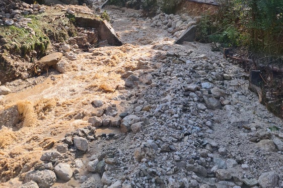 I danni causati dal rio Sciliar a Umes (Foto: ASP/Ufficio sistemazione bacini montani Sud)