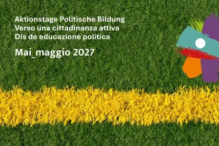 Im kommenden Jahr finden die Aktionstage politische Bildung zum Thema Spielräume statt. Wer vom 2. bis 9. Mai 2027 Veranstaltungen zu diesem Thema organisieren wird, kann sich im Amt für Weiterbildung und Sprachen melden. (Grafik: Amt für Weiterbildung und Sprachen)