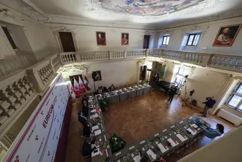 L'odierna riunione del Gruppo europeo di cooperazione territoriale, tenutasi oggi ad Ala, ha deciso che il 2025 sarà nuovamente l’anno museale dei tre territori. (Foto: Ufficio stampa Provincia di Trento)