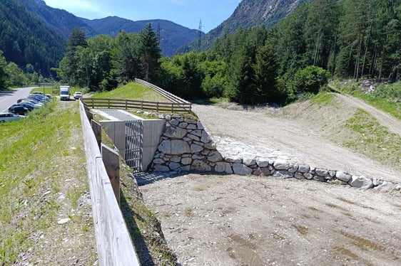 A completamento della sistemazione, quest’anno sono state messe a dimora quasi 2.000 piantine di latifoglie arbustive ed arboree. (Foto: Ufficio Sistemazione Bacini montani Nord)