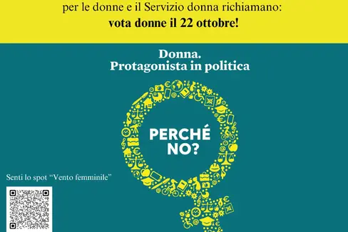 La Commissione provinciale per le pari opportunità per le donne e il Servizio donna della Provincia sensibilizzano sulla necessità di sostenere attivamente le donne alle elezioni (Foto: Servizio donna)