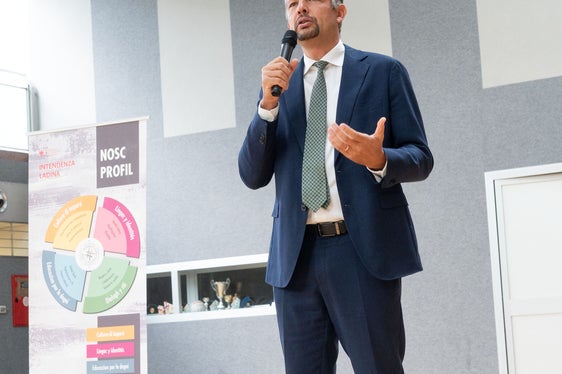 Assessëur per l’Istruzion y la Cultura Ladina Daniel Alfreider (Foto: USP/Ciamp pedagogich/Bruno Ferdigg)