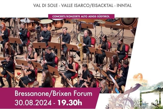 Concerto dell’'Orchestra di fiati HoBla-O a Bressanone: il manifesto (Fonte: ASP/Direzione provinciale Scuola musicale tedesca e ladina)