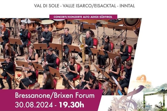 Concerto dell’'Orchestra di fiati HoBla-O a Bressanone: il manifesto (Fonte: ASP/Direzione provinciale Scuola musicale tedesca e ladina)