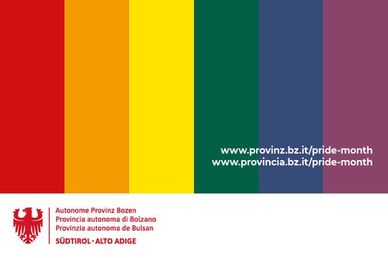 Das Plakat, das anlässlich des Pride Month 2026 verteilt und im Eingangsbereich der Landhäuser angebracht wird. (Quelle: Amt für Landessprachen und Bürgerrechte)