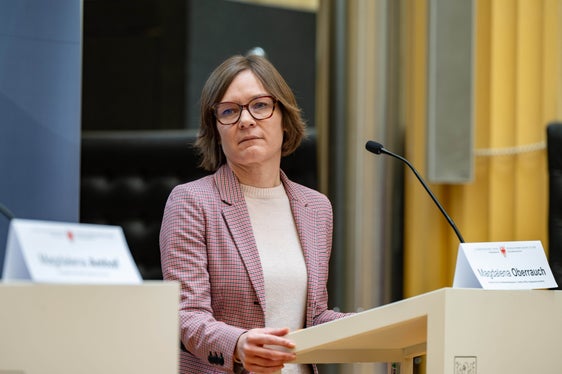 Magdalena Oberrauch, direttrice dell’Ufficio Integrazione lavorativa, alla conferenza stampa del 22 gennaio su “ProAbility”. (Foto: USP/Greta Stuefer)