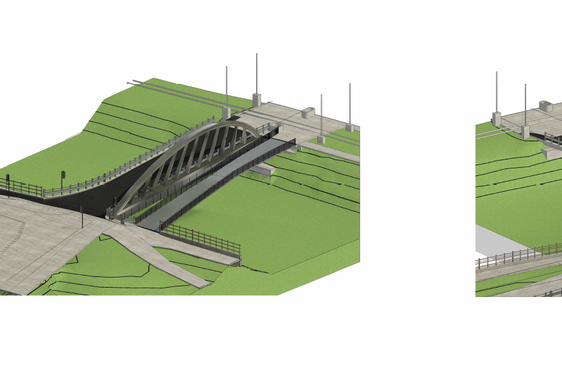 Eine neue Konstruktion mit einer Spannweite von 40,26 Metern ersetzt die alte Brücke in Naturns. (Rendering: LPA/Landesabteilung Tiefbau)