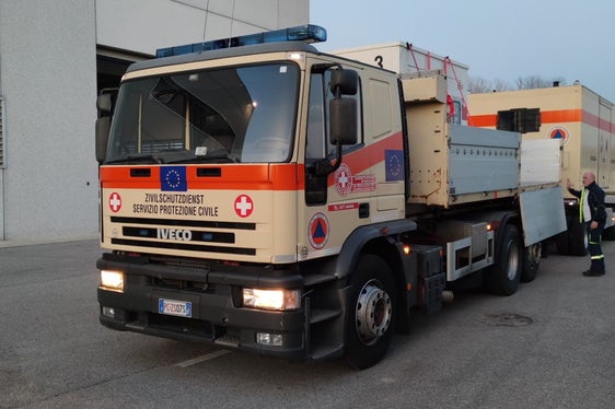 Hilfe für das Erdbebengebiet in der Türkei ist aus Südtirol unterwegs. (Foto: LPA/Agentur für Bevölkerungsschutz/Sektion Zivilschutz im Weißen Kreuz)