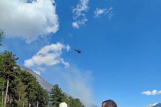 L'incendio ha interessato un'area di circa mezzo ettaro di bosco di pini neri, con un'estensione di circa 40 metri per 150. (Foto: USP/Ispettorato forestale Silandro)