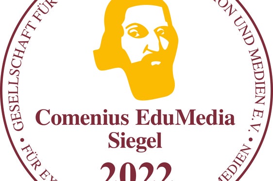 Il logo del premio Comenius-Siegel conferito dalla Gesellschaft für Pädagogik, Information und Medien e.V.