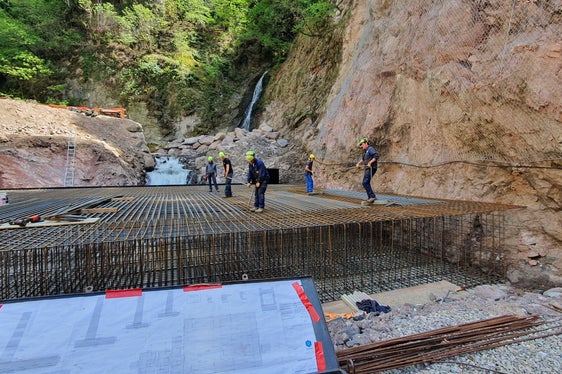 I lavori di costruzione della diga, ultimati di recente, erano iniziati un anno fa, nell'ottobre 2022 (Foto: ASP/Ufficio sistemazione bacini montani Sud)