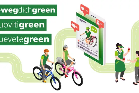 An sieben Tagen können sich alle Südtirolerinnen und Südtiroler bei verschiedenen „Challenges“ von der Alltagstauglichkeit ihres Fahrrades überzeugen und bekommen als Belohnung ein Eis. (Foto: LPA/Green Mobility)
