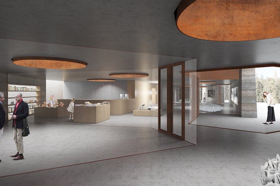 Blick in das künftige Innere des Besucherzentrums Geoparc Bletterbach: Nach Genehmigung durch die Landesregierung kann nun Umbau und Erweiterung voranschreiten. (Foto: LPA/Landesamt für Hochbau West)