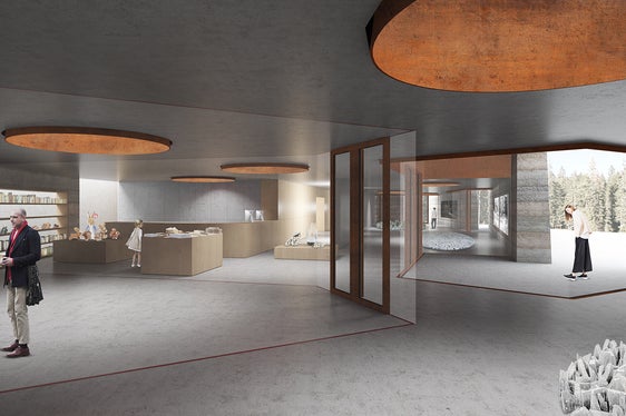 Blick in das künftige Innere des Besucherzentrums Geoparc Bletterbach: Nach Genehmigung durch die Landesregierung kann nun Umbau und Erweiterung voranschreiten. (Foto: LPA/Landesamt für Hochbau West)