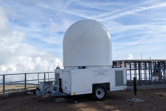 Radar per precipitazioni in banda X sul Corno del Renon. (Foto: USP/Ufficio meteorologia e prevenzione valanghe/Günther Geier)