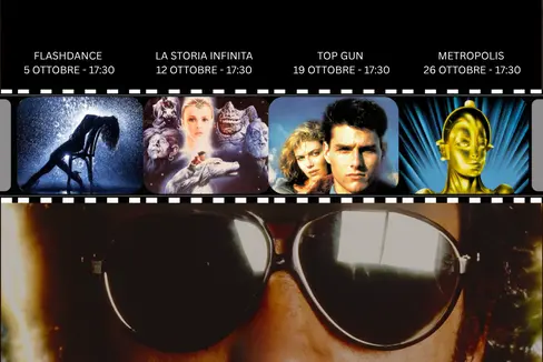 Das Plakat der Filmreihe Moroder Movie Sound. (Foto: Zentrum für Audiovisuelle Medien Bozen/Amt für Weiterbildung, Bibliotheken und audiovisuelle Medien)