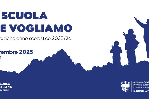 All'inaugurazione del nuovo anno scolastico per le scuole di lingua italiana interverranno il vicepresidente Marco Galateo e il sovrintendente Vincenzo Gullotta, nonché studenti e studentesse della scuola italiana in Alto Adige. (Grafica: USP)