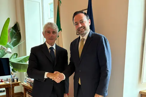 Il ministro per lo sport e i giovani Andrea Abodi e il vicepresidente Marco Galateo hanno tenuto un incontro a Roma. Focus su Festival studentesco su scala interregionale, poli educativi territoriali e il progetto sportivo Alps Ice Academy. (Foto: USP)