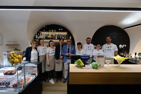 L'assessore Christian Bianchi ha incontrato lo staff dell'Hotel Masatsch. (Foto: ASP/Gianluca Crocco)