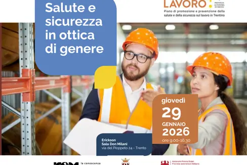 La sicurezza sul lavoro in ottica di genere: questo il tema di una conferenza che si terrà a Trento il 29 gennaio. (Fonte: USP)