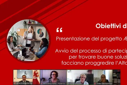 Circa 80 partecipanti hanno preso parte oggi (28 ottobre) al processo di partecipazione alla definizione del primo Piano d'azione per la parità dell'Alto Adige Æquitas. (Foto: ASP)