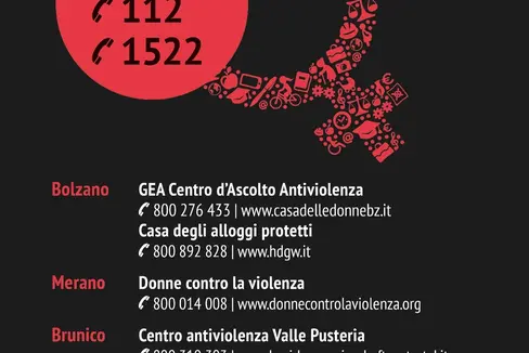 La violenza non è mai una questione privata! Esiste un supporto, soprattutto per le vittime, ma anche per gli aggressori. Del resto la prevenzione della violenza è la migliore arma contro la violenza! afferma l'assessora Deeg (Fonte: ASP/Commissione per le pari opportunità)