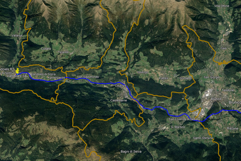 Il tracciato del cavo 132 kV interrato tra Vandoies e Brunico avrà una lunghezza di 23 chilometri (Foto ASP)