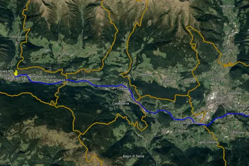 Il tracciato del cavo 132 kV interrato tra Vandoies e Brunico avrà una lunghezza di 23 chilometri (Foto ASP)