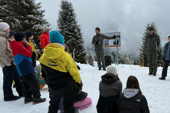 Come negli anni passati, circa 180 alunni e insegnanti hanno raggiunto la Plose in autobus e con la funivia, nell'ambito delle “Giornate invernali”. (Foto: USP/Ispettorato forestale Bressanone)