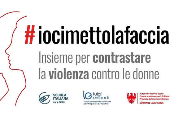 La locandina dell'iniziativa allestita grazie al contributo della Scuola professionale Einaudi e della Direzione Istruzione e Formazione italiana. Una mostra fotografica dedicata a questo rilevante tema, per la quale hanno prestato il loro volto personalità del mondo della scuola in lingua italiana. (Locandina: Scuola professionale Einaudi)