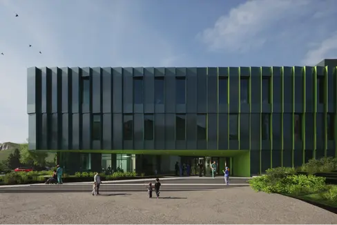 Die Landesregierung passte in ihrer Sitzung vom 17. Dezember auf Vorschlag von Gesundheitslandesrat Hubert Messner das Fünf-Jahres-Investitionsprogramm 2024 bis 2028 des Südtiroler Sanitätsbetriebs Sabes an. Damit werden knapp neun Millionen Euro für bedeutende Bauprojekte im Gesundheitswesen bereitgestellt, unter anderem für den Bau dieses Gemeinschaftskrankenhauses und Gemeinschaftshauses in Bozen (im Bild) mit 40 Intermediärbetten (Kosten 29,2 Millionen Euro), ein Neubau mit zwei Funktionen. (Foto: LPA/Ressort Gesundheitsvorsorge und Gesundheit)