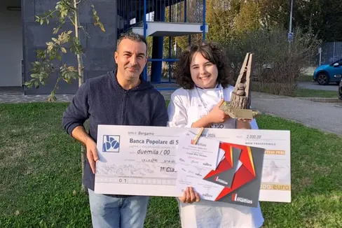 Una trasferta produttiva a Livigno per la scuola Ritz. Nella foto l'allieva Celeste Stavole e il docente Michele Grandinetti. (Foto: USP)