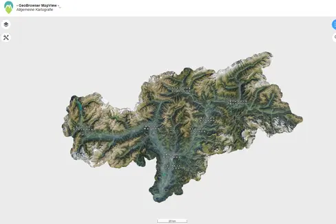 La piattaforma MapView, sulla quale è possibile visualizzare e consultare in dettaglio tutti i dati geografici della Provincia. (Foto: USP)