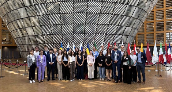 Nel corso della serie di visite alle istituzioni dell’UE era in programma anche un incontro presso la sede del Consiglio europeo. (Foto: Euregio)