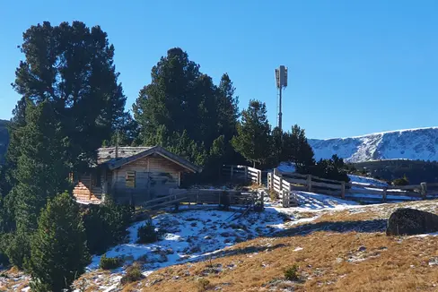 L'impianto attualmente esistente sulla Getrumalm a Sarentino (Foto: ASP/RAS)