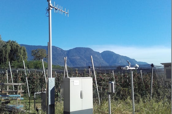 Die höchste Temperatur des heute zu Ende gehenden Monats wurde vor wenigen Tagen am 27. Jänner mit 19 Grad Celsius in Meran aufgezeichnet. Das Messnetz der Wetterstationen in Südtirol umfasst insgesamt 95 automatische Messstationen, davon stehen 58 Wetterstationen im Siedlungsraum und 37 auf den Bergen. Im Archivbild die Wetterstation von Meran-Gratsch. (Foto: LPA/Landesamt für Meteorologie und Lawinenwarnung)
