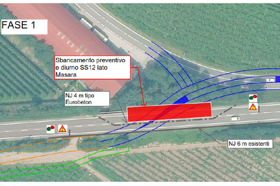 La prima fase dei lavori in programma lungo la SS 12 (Foto: ASP/Ufficio tecnico strade centro sud)