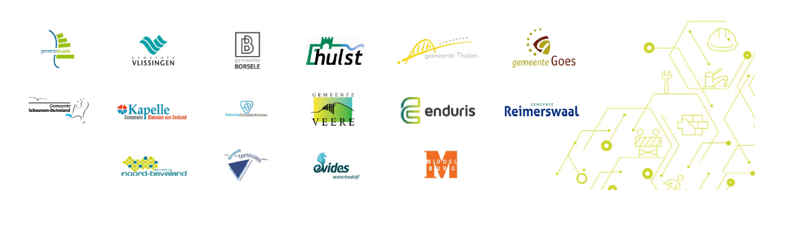 Alle logo's van bedrijven die samenwerken in de samenwerkingsovereenkomst 