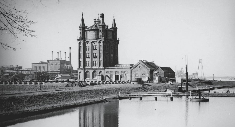 De watertoren in Dordrecht.
