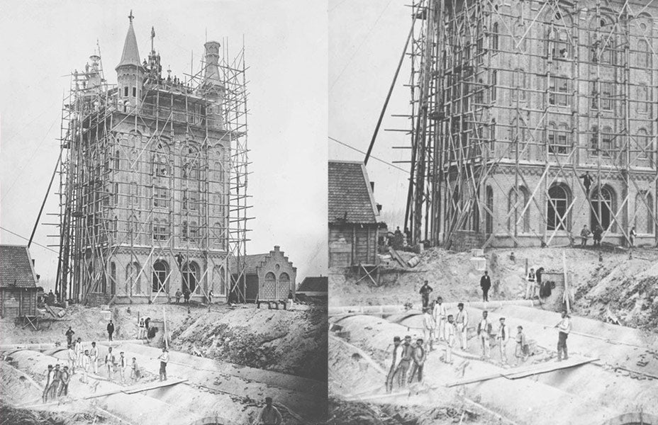 De bouw van de Watertoren in Dordrecht.