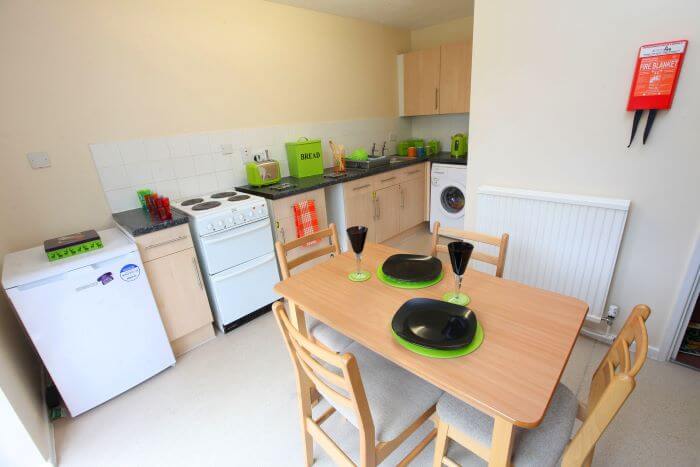 kitchen and dining area