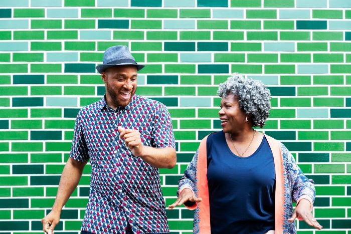 Two people dancing