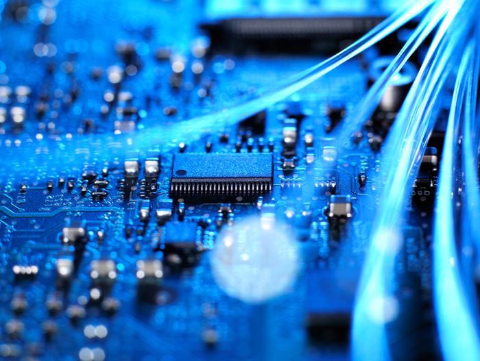 Close up image of a circuit board
