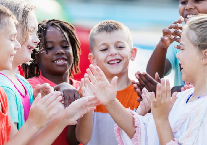 Children taking part in youth activity