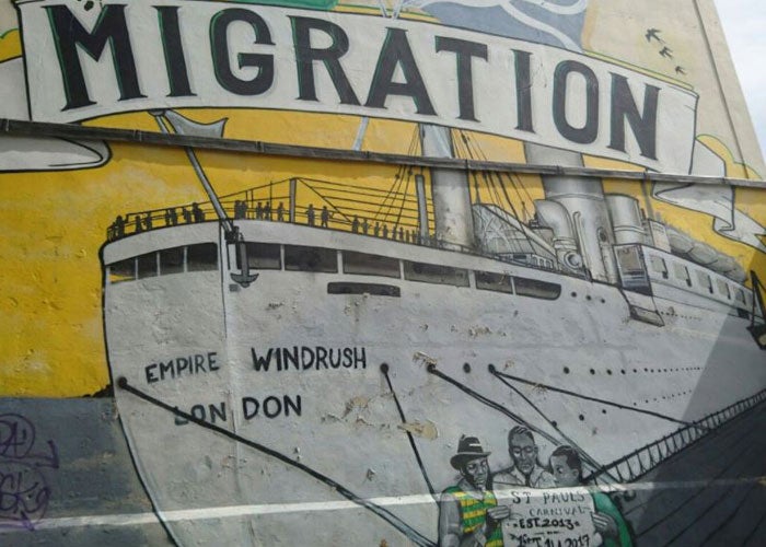 A wall mural for Windrush