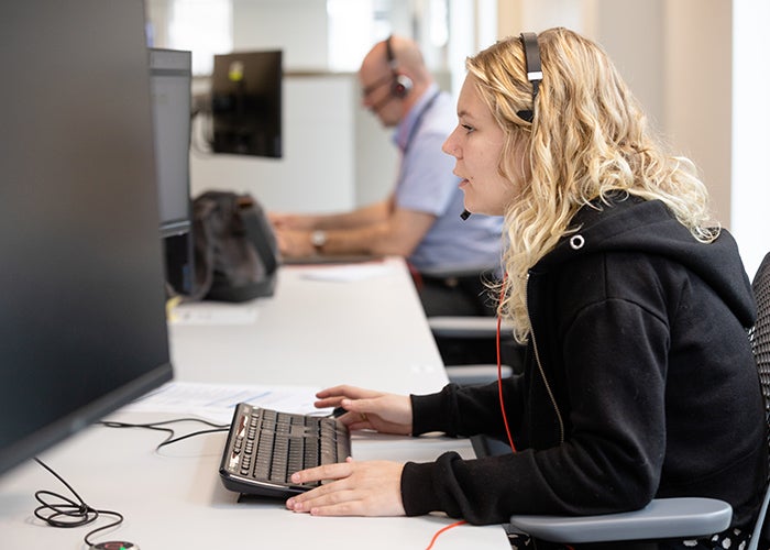 Sovereign employee working at desk